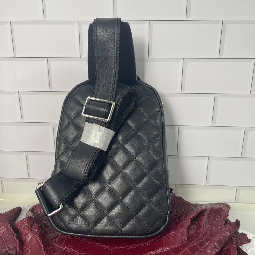 Crocodile & Stingray Leather Sling Bag for Men – Handmade Crossbody