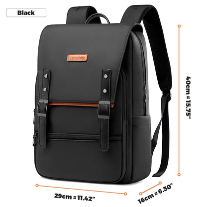Vintage Laptop Backpack for Men – 15.6" Waterproof Travel Bag