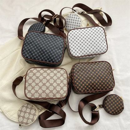 Printed Crossbody Shoulder Bag with Mini Coin Purse