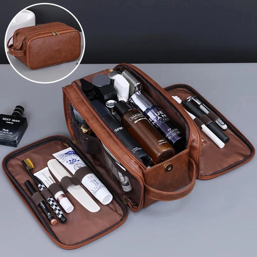 Toiletry Bag – Waterproof PU Leather Travel Dopp Kit