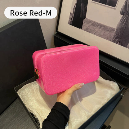 Large Capacity Waterproof Cosmetic Bag – PVC Travel Toiletry Organizer