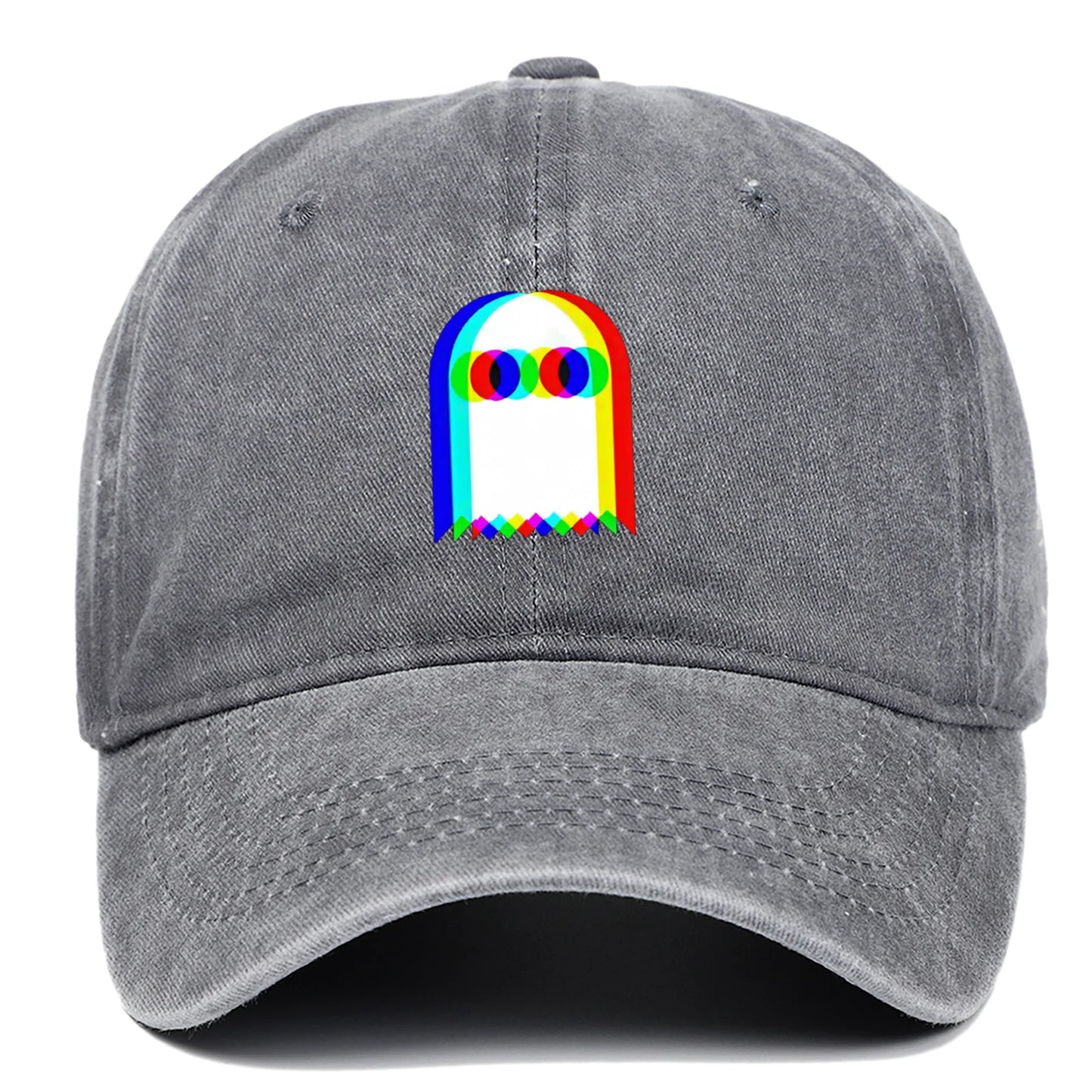 Colorful Ghost Print Baseball Cap – Adjustable Unisex Hat