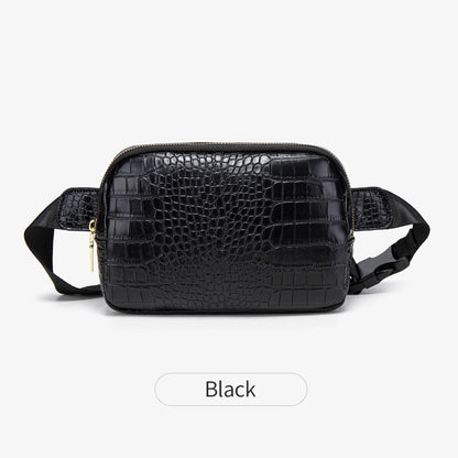 Crocodile Pattern Women's Chest Bag – PU Leather Crossbody