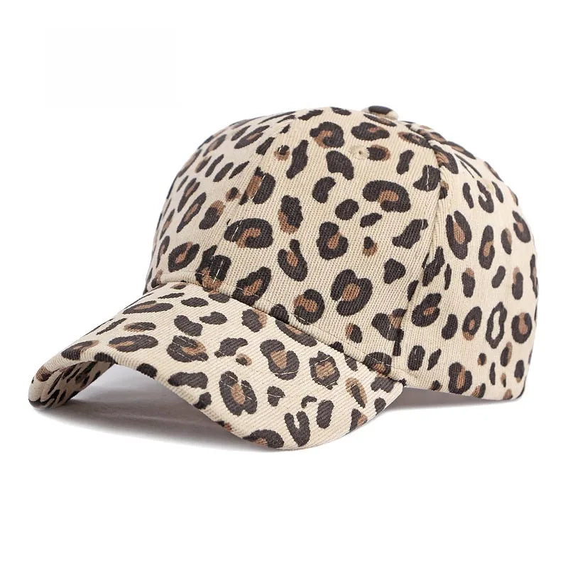 Leopard Print Corduroy Baseball Cap – Unisex Snapback Hat