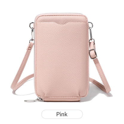 Women's Crossbody Phone Bag & Wallet – PU Leather Shoulder Purse