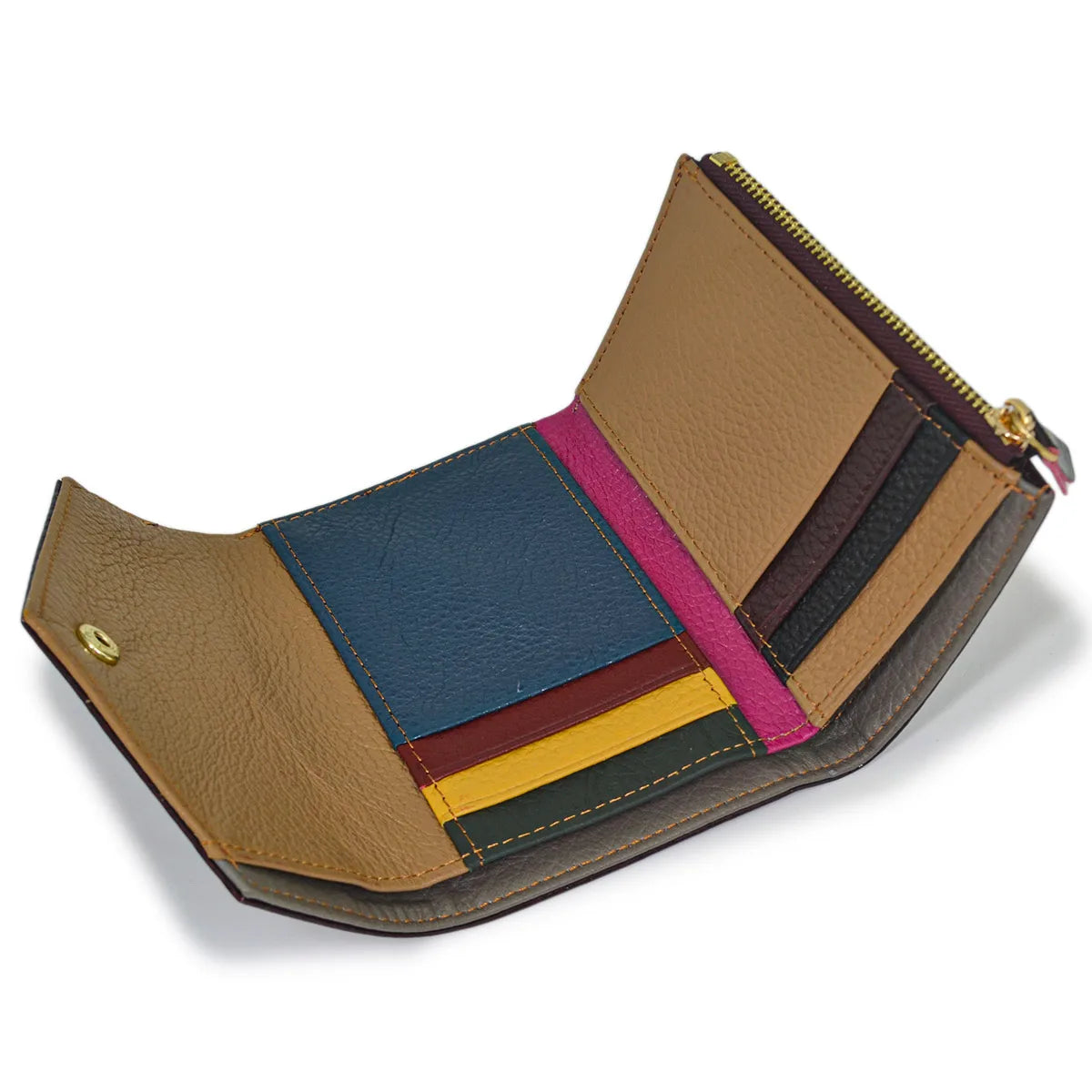 Women's Crocodile Pattern Genuine Leather Wallet – Tri-Fold Envelope Style