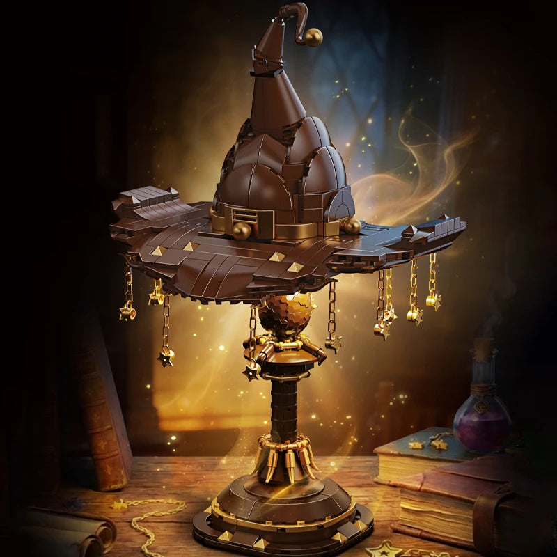 Magic Hat Lamp MOC Building Blocks Set – Fantasy Wizard Decor