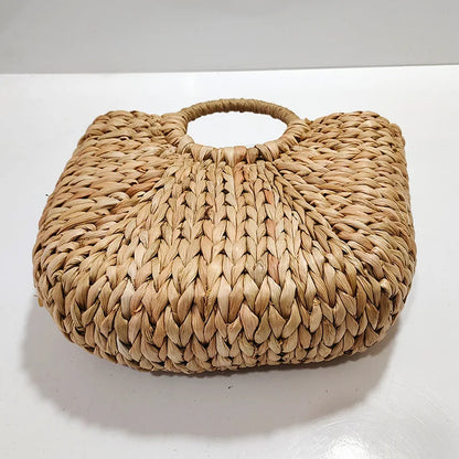 Handwoven Straw Beach Bag – Bohemian Wicker Tote for Women