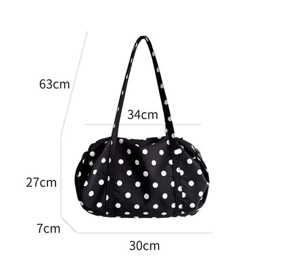 Large Capacity Nylon Shoulder Bag – Korean Casual Tote