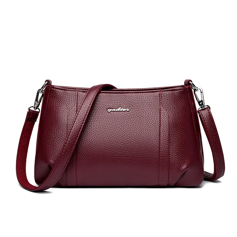 Women's Soft Leather Crossbody Bag – Elegant Shoulder Purse