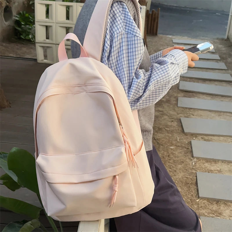 Nylon Women's Backpack – Minimalist School & Commuter Bag