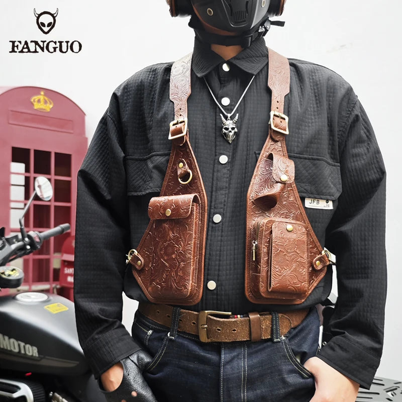 Genuine Leather Underarm Holster Bag – Men's Anti-Theft Shoulder Pack