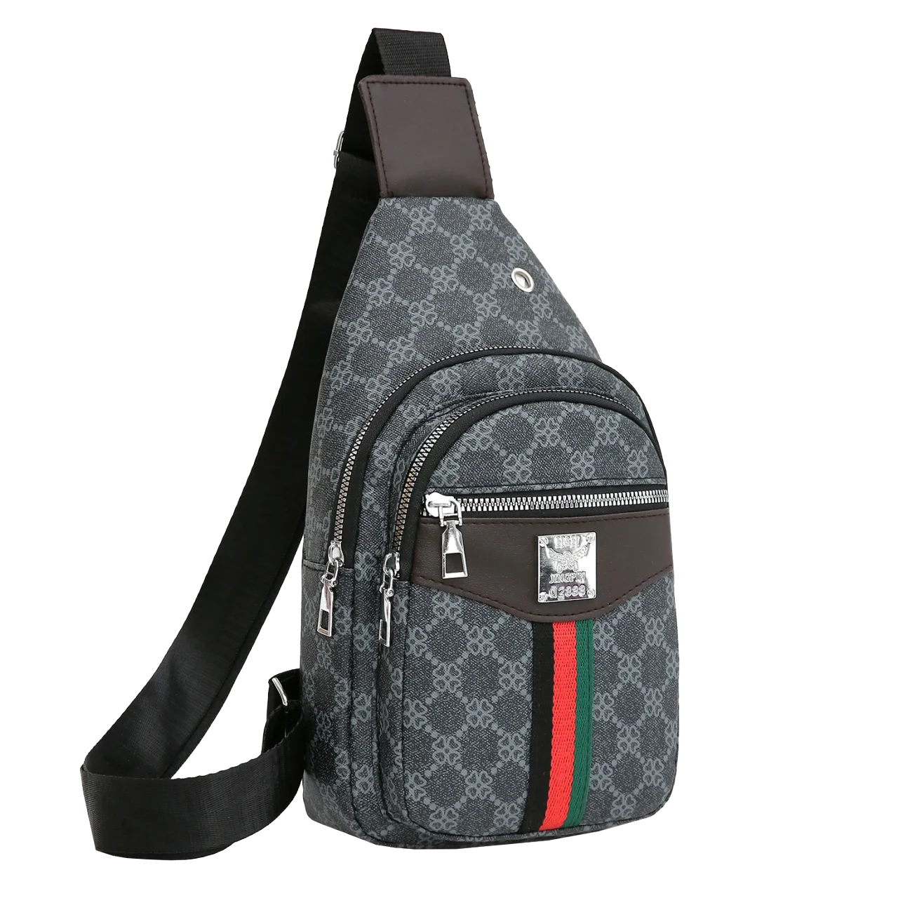 Men's Crossbody Messenger Bag - Casual Sling Chest Bag with Earphone Hole