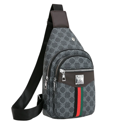 Men's Crossbody Messenger Bag - Casual Sling Chest Bag with Earphone Hole
