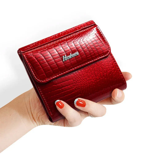 Women's Patent Leather Mini Wallet – Coin & Card Purse