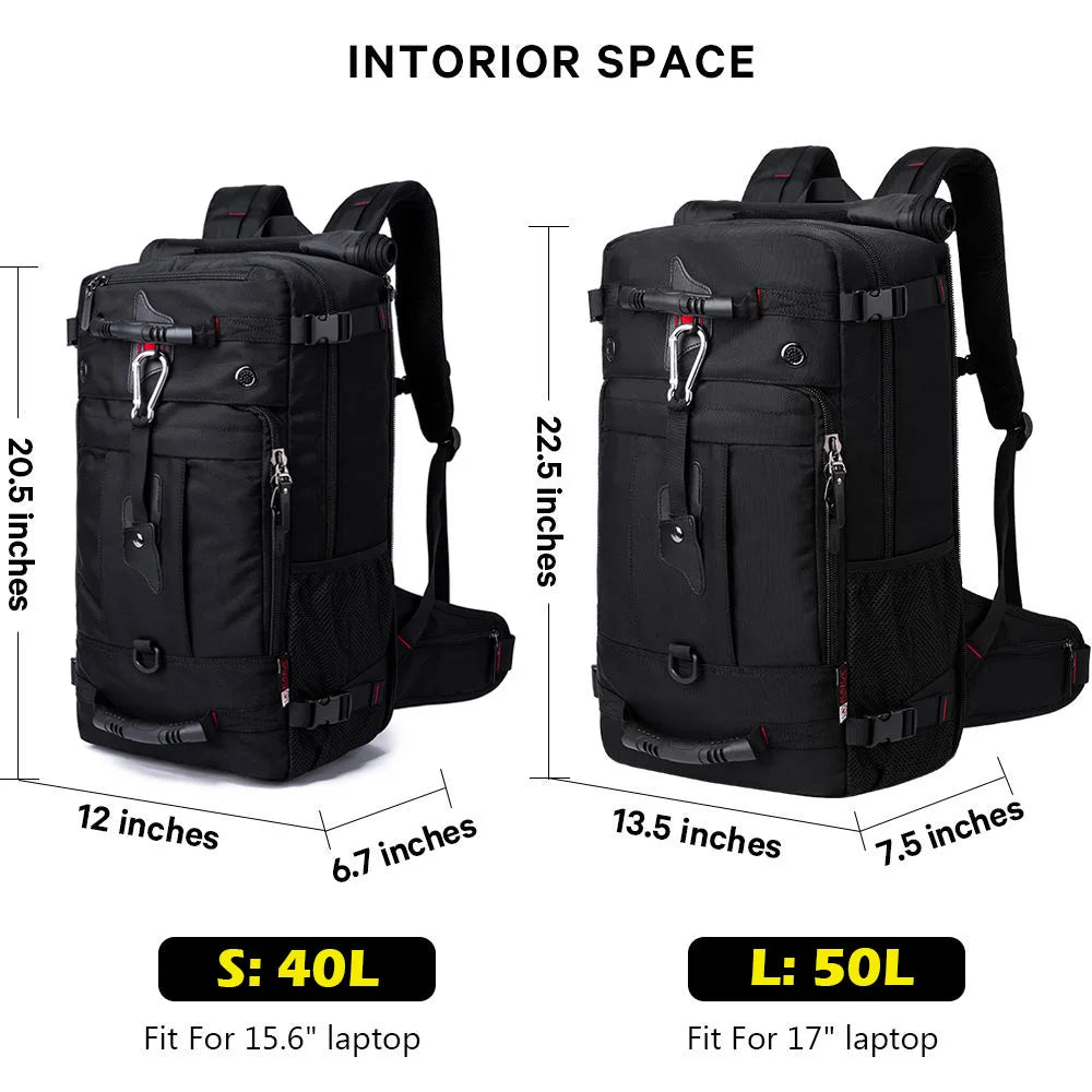 Waterproof Travel Backpack 50L – Men's Hiking & Outdoor Rucksack