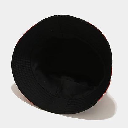 Japanese Anime Cartoon Red Cloud Mbroidery Bucket Hat Cotton Akatsuki Fisherman Outdoors Sunscreen