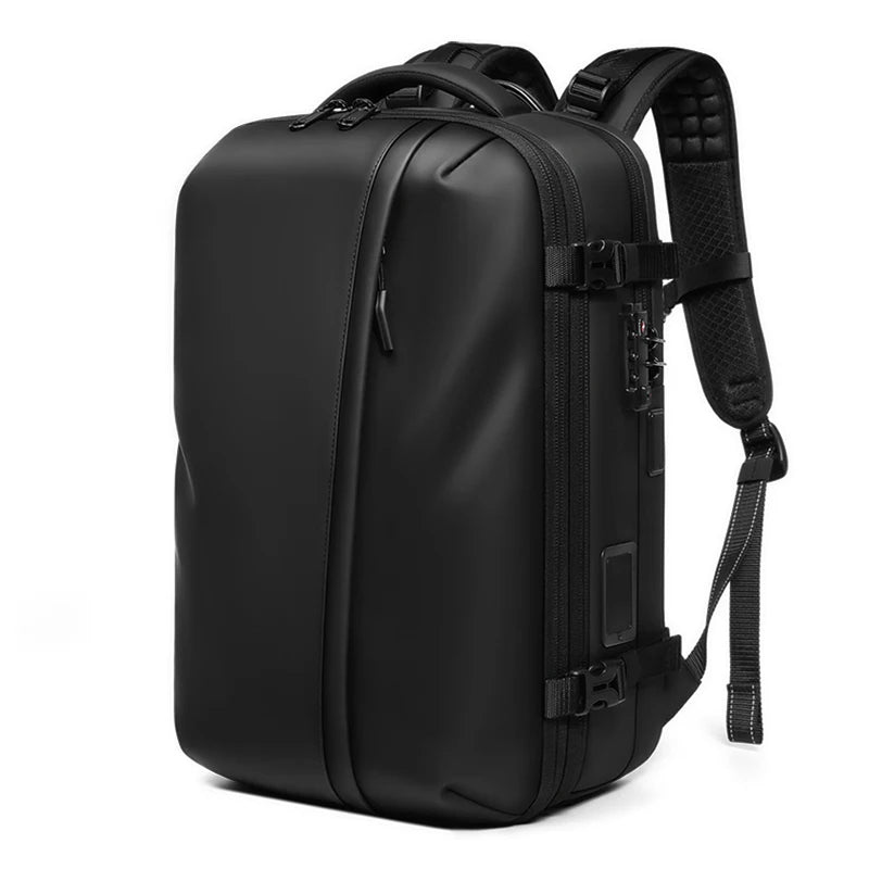 60L Vacuum Compression Travel Backpack – 17" Laptop, One-Click Pump, Hiking & Business