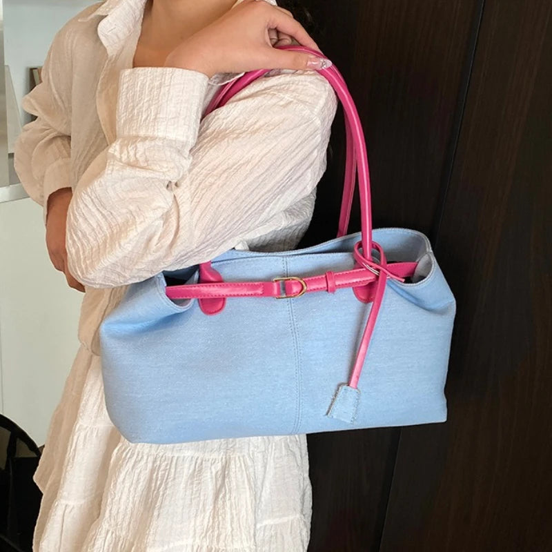 Large Capacity Shoulder Bag – Casual Tote Handbag for Women