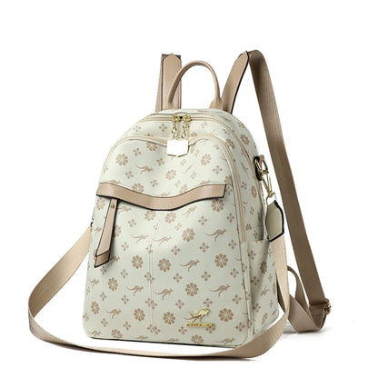 Leather Travel Backpack for Women – Large Capacity Luxury Shoulder Bag