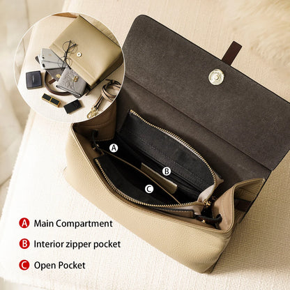 Spring Summer Lady S Bag Cow Leather Retro Female Shoulder Large Capacity Flap Purse Luxury Office
