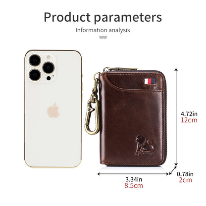 Genuine Leather Key Wallet & Card Holder for Men