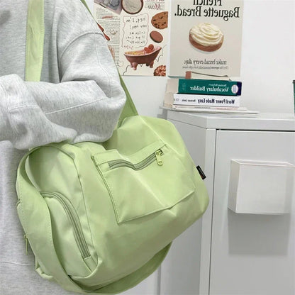 Canvas Crossbody Tote Bag for Women – Large Capacity Travel & Yoga Bag