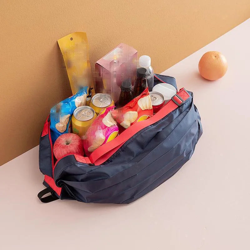 Foldable Waterproof Shopping Bag – Reusable Portable Tote
