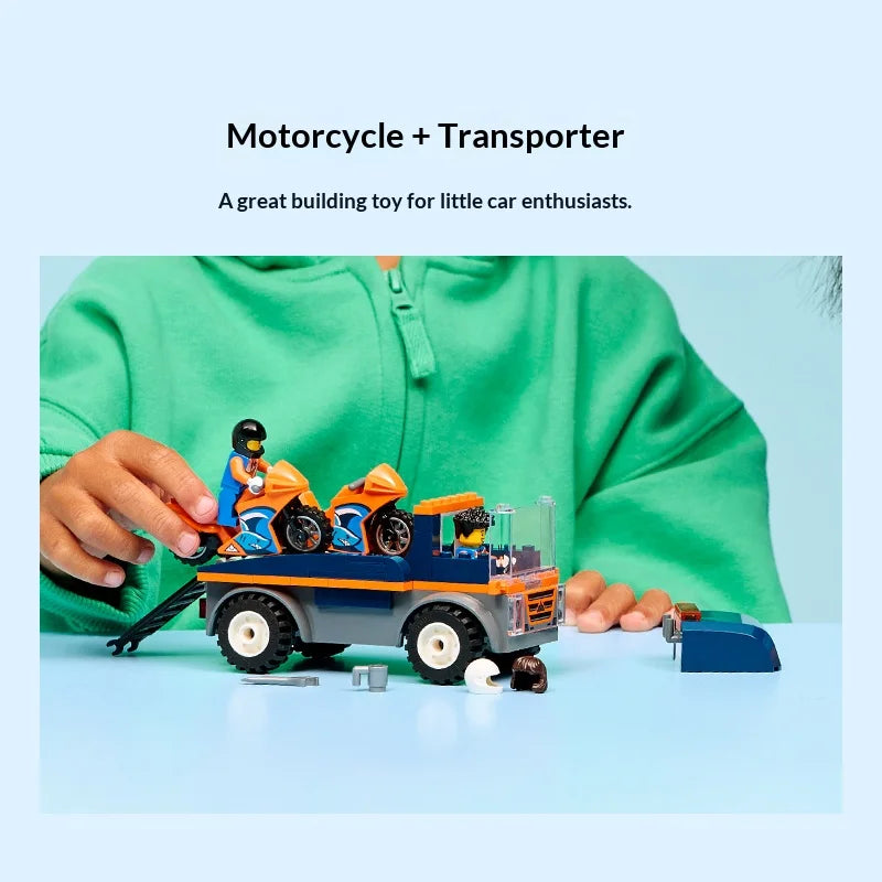 LEGO City 60491 Motorcycle Transporter – 88 Pieces