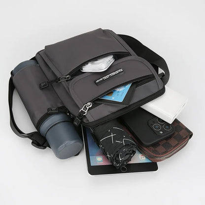 Men's Crossbody Shoulder Bag with Bottle Pocket