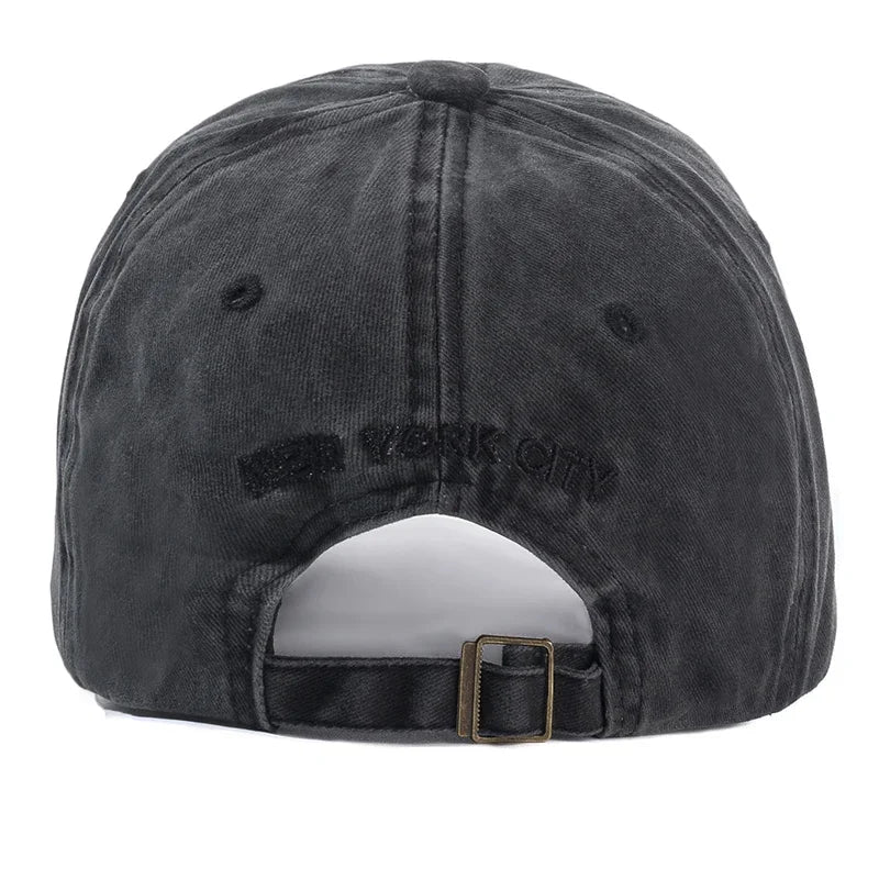 Washed Cotton Dad Hat – Snapback Baseball Cap with Sun Protection