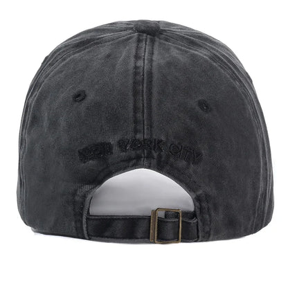 Washed Cotton Dad Hat – Snapback Baseball Cap with Sun Protection
