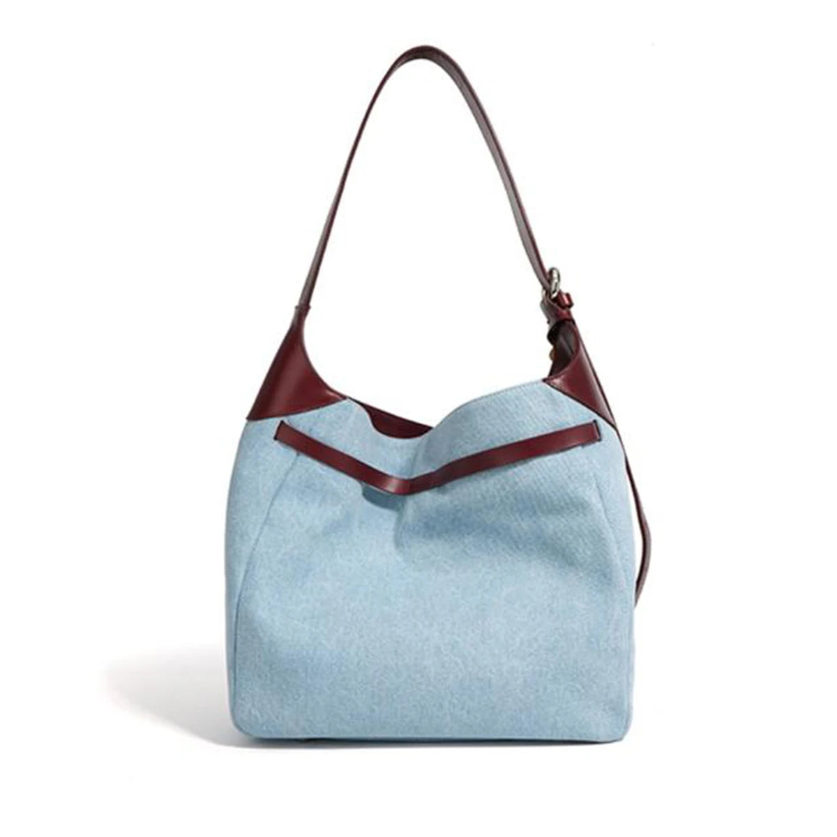 Foxer Women Denim Shoulder Bag Large Capacity Handbag Tote Hobo Lady