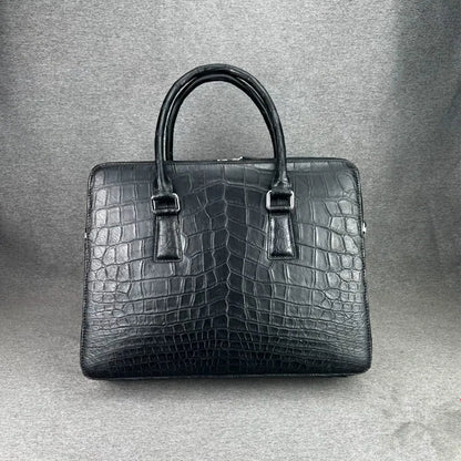 Genuine Crocodile Leather Briefcase for Men – Large Laptop Business Bag