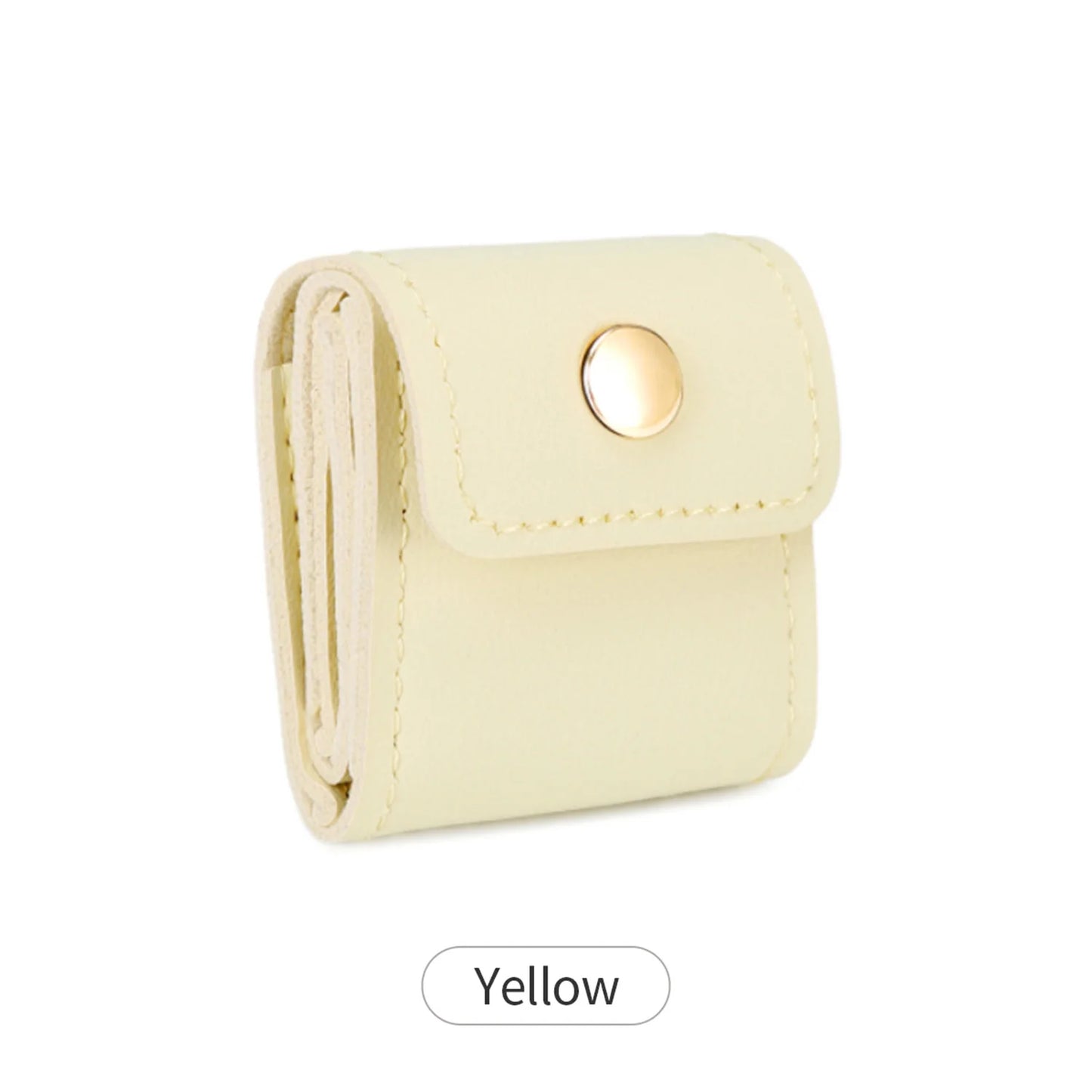 Jewelry Travel Pouch – Mini PU Leather Organizer with Snap Closure