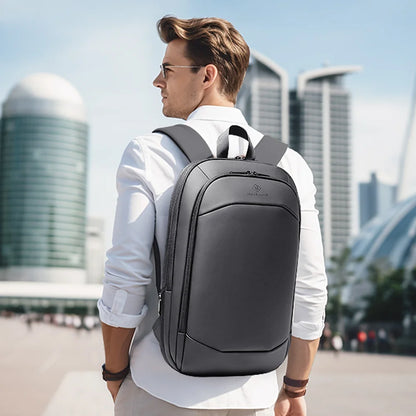 Business Backpack for Men – 17" Laptop, USB Port, Slim Expandable, Waterproof