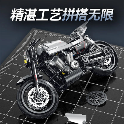 Motorcycle Building Blocks Set – 431pcs Chopper MOC Model Toy