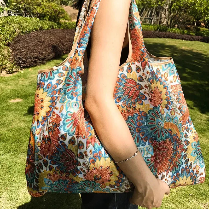 Large Capacity Foldable Reusable Shopping Bag – Eco-Friendly Tote