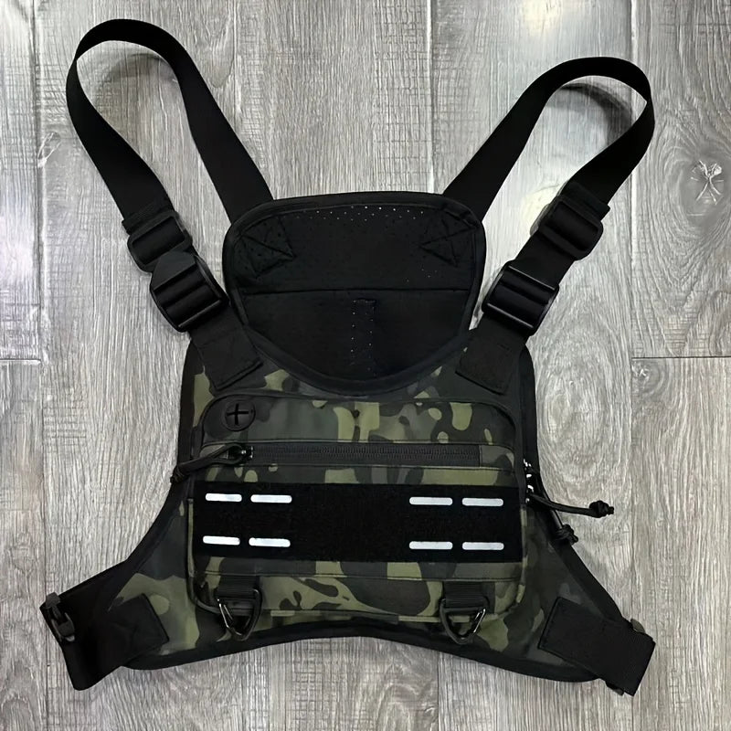 Tactical MOLLE Chest Rig Vest Bag – Airsoft Hunting Shoulder Pack