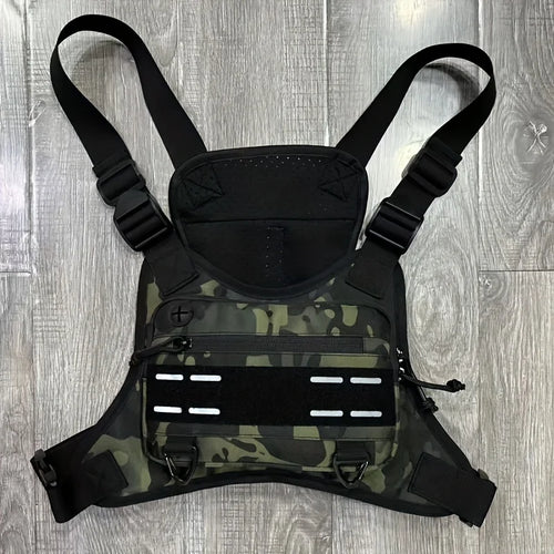 Tactical MOLLE Chest Rig Vest Bag – Airsoft Hunting Shoulder Pack