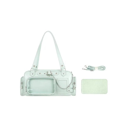 Transparent Ita Bag – Y2K Harajuku Star Chain Crossbody Shoulder Bag