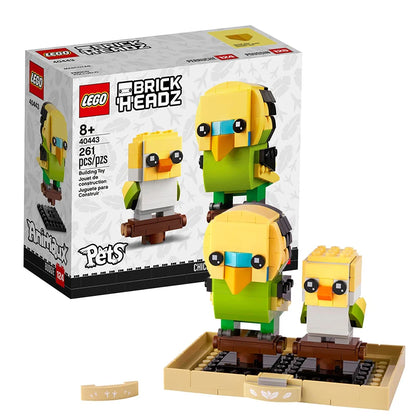 LEGO BrickHeadz Pets 40443 Budgie & Cockatiel – 261-Piece Building Set