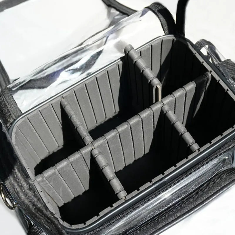 Clear PVC Stadium Approved Tote Bag – Multi-Pocket Crossbody for Women