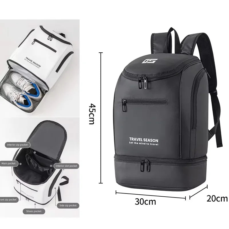 Sports Gym Backpack with Separate Shoe Compartment