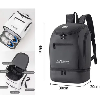 Sports Gym Backpack with Separate Shoe Compartment