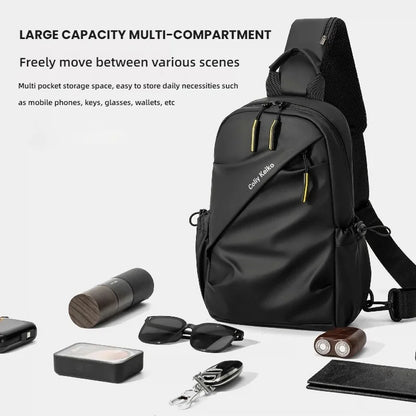 Men's Waterproof Chest Bag – Minimalist Sling Crossbody