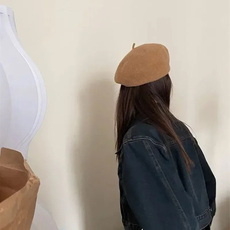 Wool Beret Hat – French Painter Style for Women & Girls