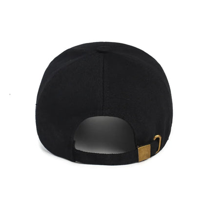Structured Cotton Baseball Cap – Unisex Adjustable Snapback Sun Hat