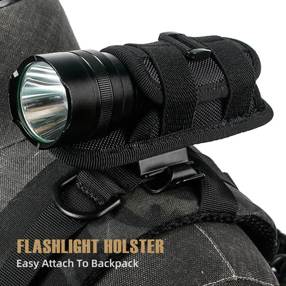 360° Rotatable Flashlight Holder – Tactical Belt Clip Torch Carry Case