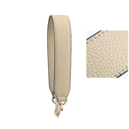 Leather Bag Wrist Strap with Metal Hardware